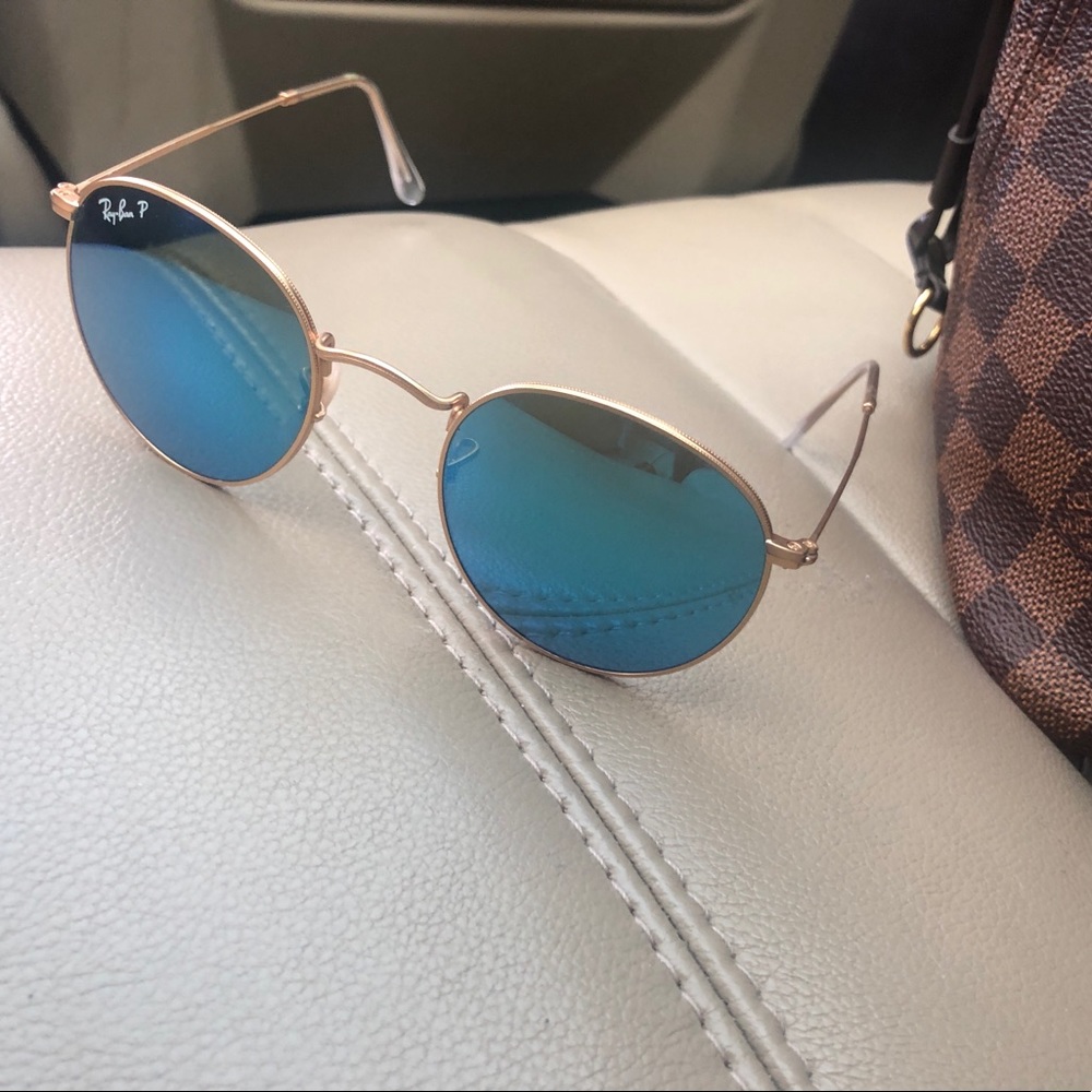 Round Flash Polarized Ray-Bans